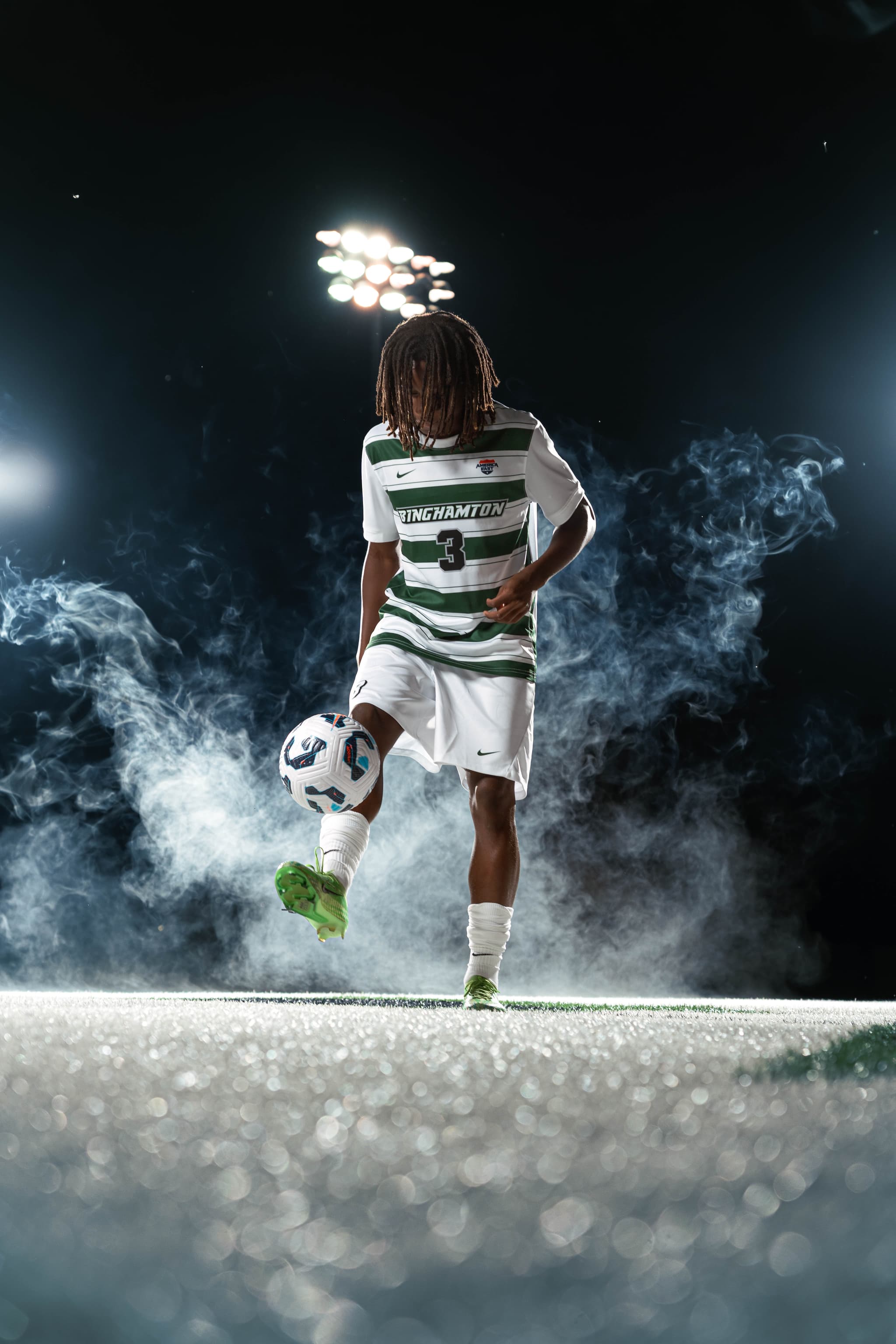 Binghamton University men's soccer media day photo, Binghamton NY